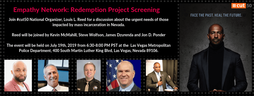 #cut50’s National Organizer, Louis L. Reed to screen CNN’s The Redemption Project with key justice reform activists