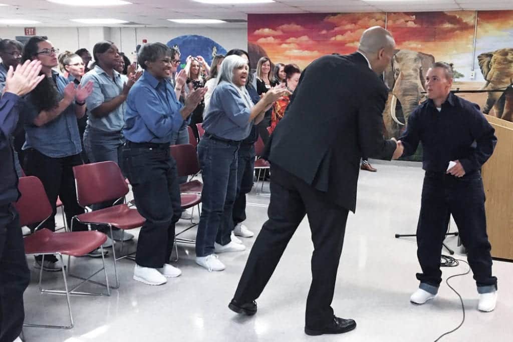 US SENATOR CORY BOOKER TOURS WOMEN’S PRISON IN LAS VEGAS, PLEDGES REFORM